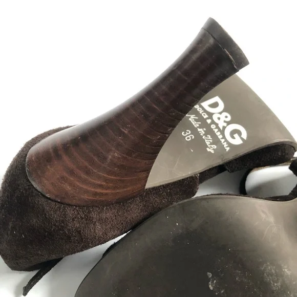 Vintage Dolce & Gabbana Peep Toe Sandals with Ankle Strap - Picture 7 of 8